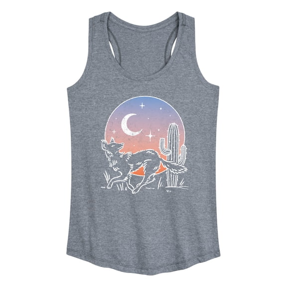 Instant Message - Desert Coyote  - Women's Racerback Tank Top