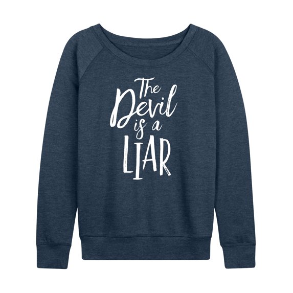 Instant Message - Devil Is A Liar - Women's Lightweight French Terry Long Sleeve Shirt