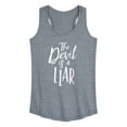 thumbnail image 1 of Instant Message - Devil Is A Liar - Women's Racerback Tank Top, 1 of 6