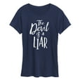 thumbnail image 1 of Instant Message - Devil Is A Liar - Women's Short Sleeve Graphic T-Shirt, 1 of 6
