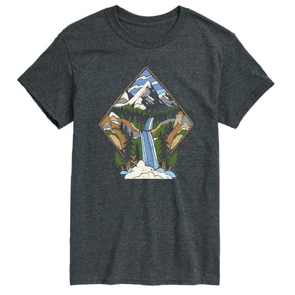 Instant Message - Diamond Waterfall - Men's Short Sleeve Graphic T-Shirt