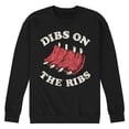 thumbnail image 1 of Instant Message - Dibs On The Ribs - Men's Crew Neck Fleece Pullover, 1 of 6