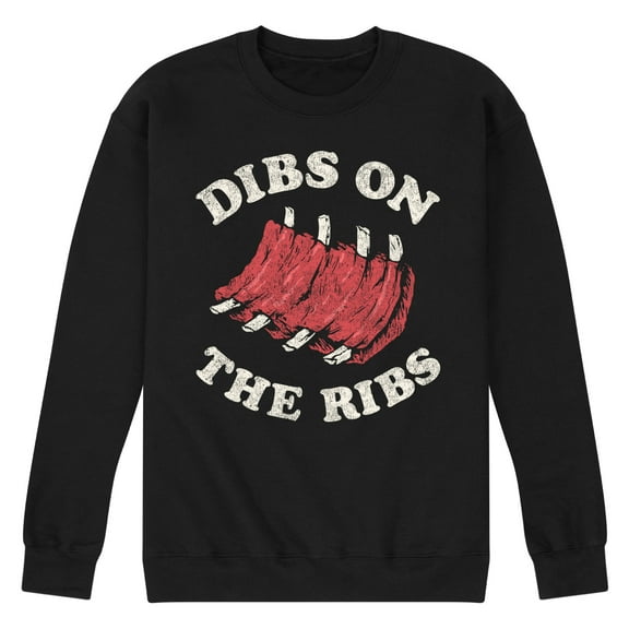 Instant Message - Dibs On The Ribs - Men's Crew Neck Fleece Pullover