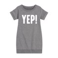 thumbnail image 1 of Instant Message - Did We Just Become Best Friends Yep - Toddler & Youth Girls Fleece Dress, 1 of 1