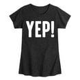 thumbnail image 1 of Instant Message - Did We Just Become Best Friends Yep - Toddler & Youth Girls Short Sleeve Graphic T-Shirt, 1 of 6