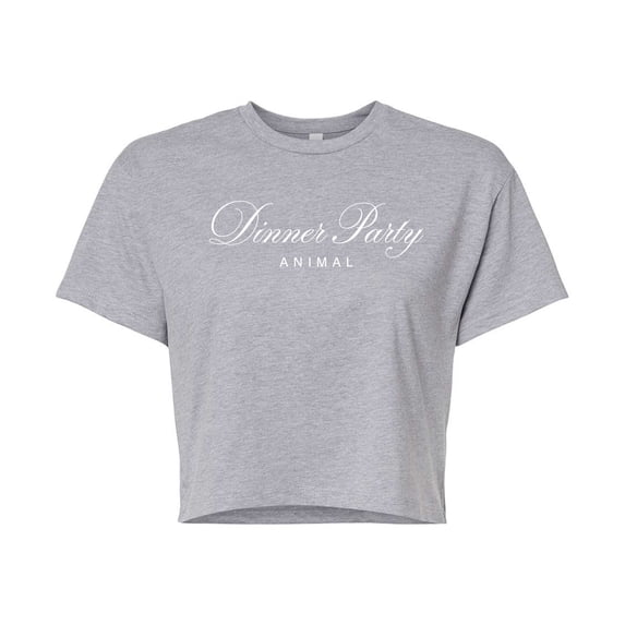 Instant Message - Dinner Party Animal Cropped Graphic T-Shirt