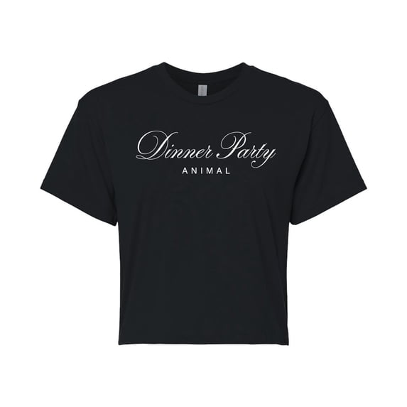 Instant Message - Dinner Party Animal Cropped Graphic T-Shirt