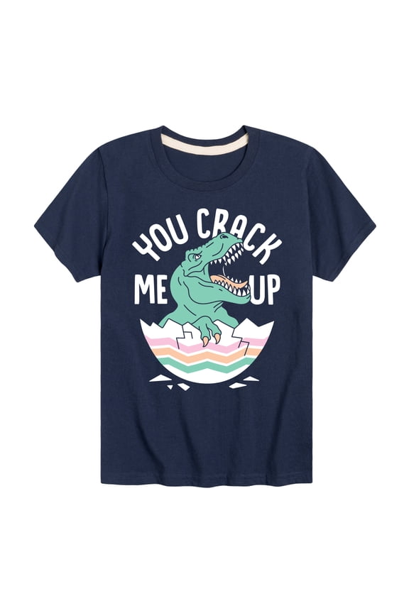 - Dino Egg You Crack Me Up Short Sleeve Graphic T-Shirt