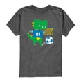 thumbnail image 1 of Instant Message - Dino Playing Soccer Toddler Short Sleeve Graphic T-Shirt, 1 of 5