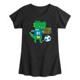 thumbnail image 1 of Instant Message - Dino Playing Soccer Toddler Short Sleeve Graphic T-Shirt, 1 of 4