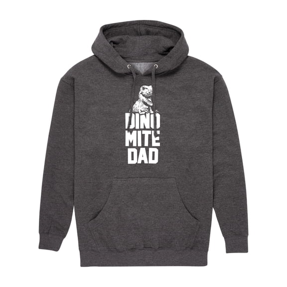 Instant Message - Dinomite Dad  - Men's Pullover Hooded Fleece Sweatshirt