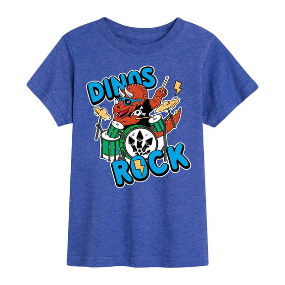 Instant Message - Dinos Rock - Toddler Short Sleeve Tee