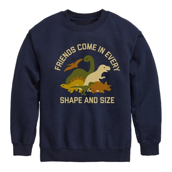 Instant Message - Dinosaur Boys' Graphic Long Sleeve Fleece Sweatshirt