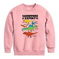 thumbnail image 1 of Instant Message - Dinosaur - Carnivore Expert - Toddler & Youth Crewneck Fleece Sweatshirt, 1 of 4