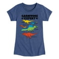 thumbnail image 1 of Instant Message - Dinosaur - Carnivore Expert - Toddler & Youth Girls Short Sleeve Graphic T-Shirt, 1 of 6