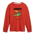 thumbnail image 1 of Instant Message - Dinosaur - Carnivore Expert - Toddler & Youth Long Sleeve Graphic T-Shirt, 1 of 6