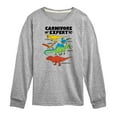 thumbnail image 1 of Instant Message - Dinosaur - Carnivore Expert - Toddler & Youth Long Sleeve Graphic T-Shirt, 1 of 6