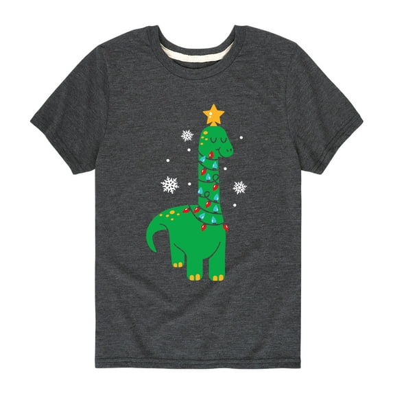 Instant Message - Dinosaur Christmas Tree - Toddler Short Sleeve Tee
