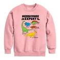 thumbnail image 1 of Instant Message - Dinosaur - Herbivore Expert - Toddler & Youth Crewneck Fleece Sweatshirt, 1 of 4