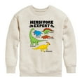 thumbnail image 1 of Instant Message - Dinosaur - Herbivore Expert - Toddler & Youth Crewneck Fleece Sweatshirt, 1 of 5