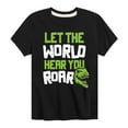 thumbnail image 1 of Instant Message - Dinosaur - Let the World Hear You Roar - Toddler & Youth Short Sleeve Graphic T-Shirt, 1 of 6