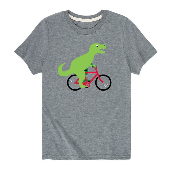Instant Message - Dinosaur Riding A Bike - Toddler And Youth Short Sleeve Graphic T-Shirt