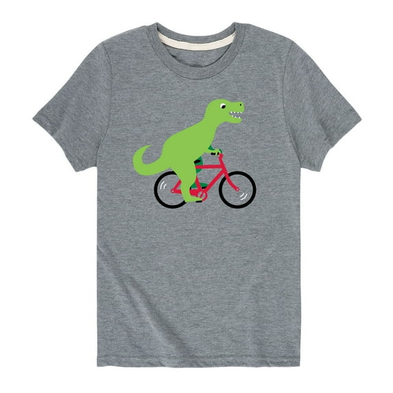 Instant Message - Dinosaur Riding A Bike - Toddler And Youth Short Sleeve Graphic T-Shirt