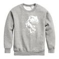 thumbnail image 1 of Instant Message - Dinosaur - T-Rex Shatters Glass Breakthru - Toddler & Youth Crewneck Fleece Sweatshirt, 1 of 5