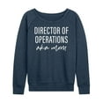 thumbnail image 1 of Instant Message - Director Of Operations Aka Mom - Women's Lightweight French Terry Long Sleeve Shirt, 1 of 6