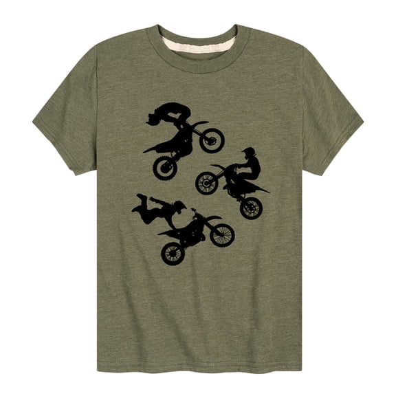 Instant Message - Dirt Bike Tricks - Toddler And Youth Short Sleeve Graphic T-Shirt