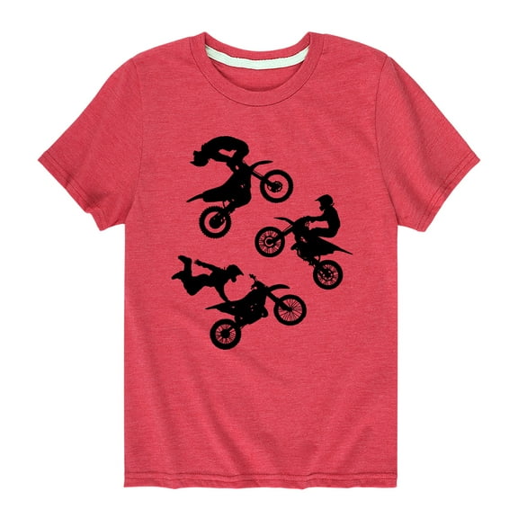 Instant Message - Dirt Bike Tricks - Toddler And Youth Short Sleeve Graphic T-Shirt