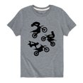 thumbnail image 1 of Instant Message - Dirt Bike Tricks - Toddler And Youth Short Sleeve Graphic T-Shirt, 1 of 5