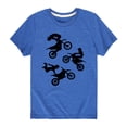 thumbnail image 1 of Instant Message - Dirt Bike Tricks - Toddler And Youth Short Sleeve Graphic T-Shirt, 1 of 5