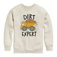 thumbnail image 1 of Instant Message - Dirt Expert - Toddler & Youth Crewneck Fleece Sweatshirt, 1 of 6