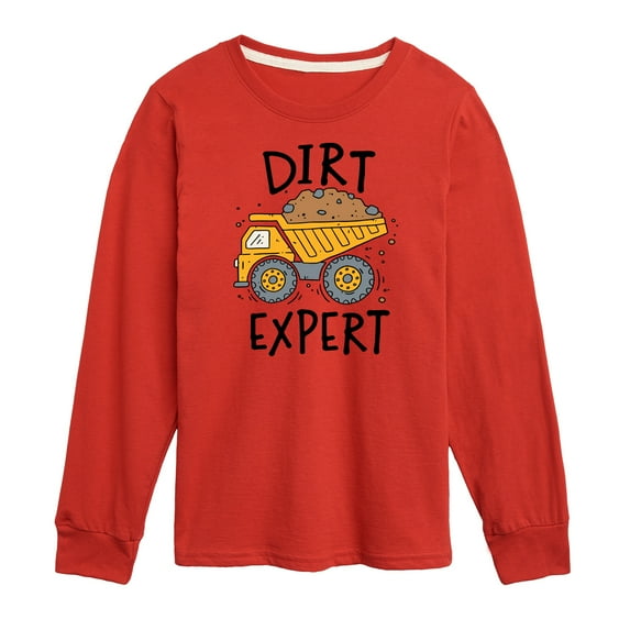 Instant Message - Dirt Expert - Toddler & Youth Long Sleeve Graphic T-Shirt