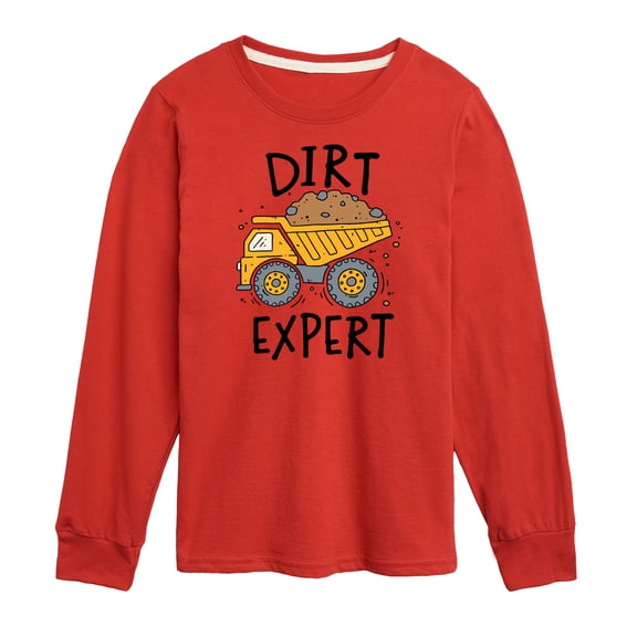 Instant Message - Dirt Expert - Toddler & Youth Long Sleeve Graphic T-Shirt