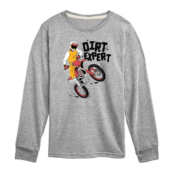 Instant Message - Dirt Expert - Toddler & Youth Long Sleeve Graphic T-Shirt