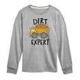 thumbnail image 1 of Instant Message - Dirt Expert - Toddler & Youth Long Sleeve Graphic T-Shirt, 1 of 6