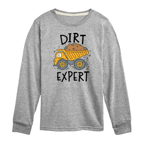 Instant Message - Dirt Expert - Toddler & Youth Long Sleeve Graphic T-Shirt
