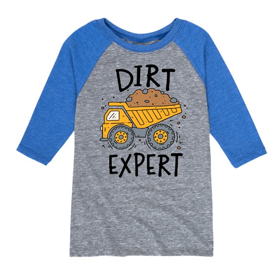 Instant Message - Dirt Expert - Toddler & Youth Raglan Graphic T-Shirt