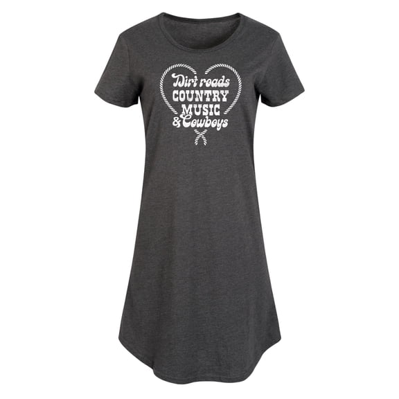 Instant Message - Dirt Roads, Country Music, & Cowboys Graphic T-shirt Dress