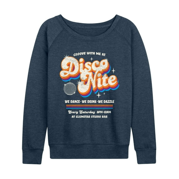 Instant Message - Disco Nite - Women's Lightweight French Terry Long Sleeve Shirt