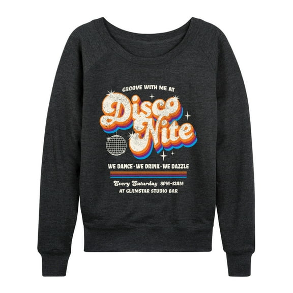 Instant Message - Disco Nite - Women's Lightweight French Terry Long Sleeve Shirt