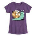 thumbnail image 1 of Instant Message - Disco Snail -Youth Girls Short Sleeve T-Shirt, 1 of 5