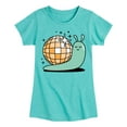thumbnail image 1 of Instant Message - Disco Snail -Youth Girls Short Sleeve T-Shirt, 1 of 5
