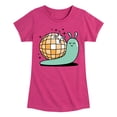 thumbnail image 1 of Instant Message - Disco Snail -Youth Girls Short Sleeve T-Shirt, 1 of 5