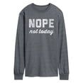 thumbnail image 1 of Instant Message - Distressed Nope Not Today - Men's Long Sleeve Graphic T-shirt, 1 of 5