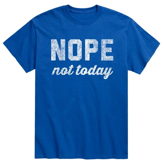 Instant Message - Distressed Nope Not Today Short Sleeve Graphic T-Shirt