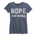 thumbnail image 1 of Instant Message - Distressed Nope Not Today - Women's Short Sleeve Graphic T-shirt, 1 of 5