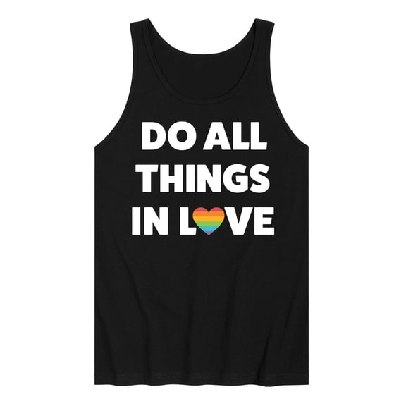 Instant Message - Do All Things In Love - LGBT Pride Ally - Men's Jersey Tank